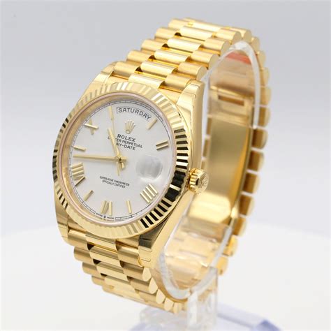 gold rolex mens 40mm|40 mm Rolex date just.